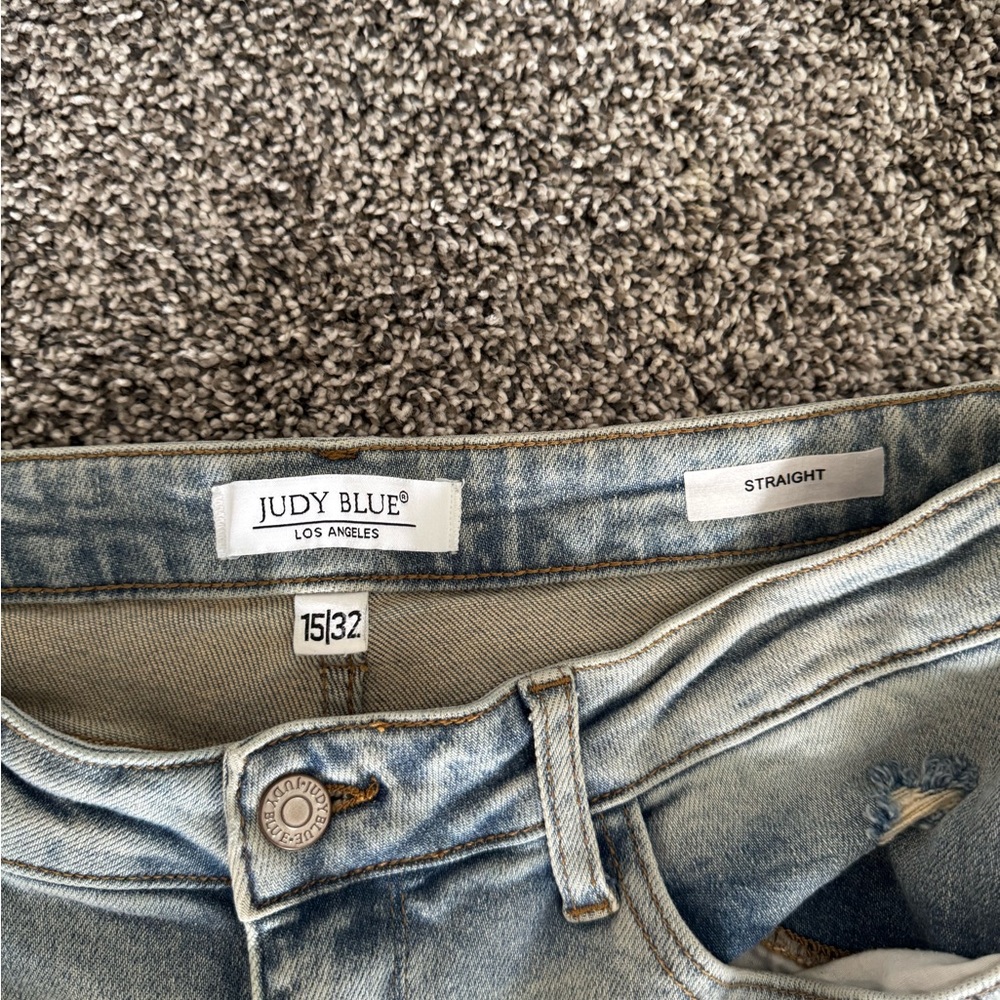 Judy Blue Light Blue Straight Leg Jeans - Picture 2 of 4